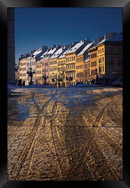 Warsaw City On Winter Morning Framed Print by Artur Bogacki