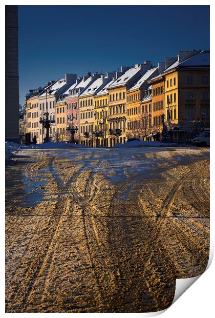 Warsaw City On Winter Morning Print by Artur Bogacki