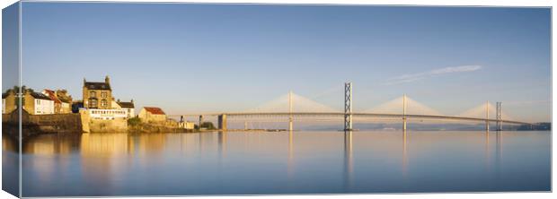 South Queensferry and the two bridges Canvas Print by Anthony McGeever