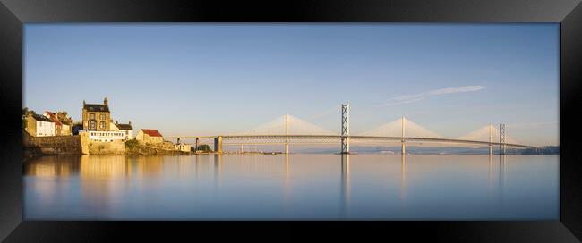 South Queensferry and the two bridges Framed Print by Anthony McGeever