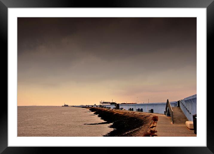 Tranquil Concord Beach, Canvey Island Framed Mounted Print by Andy Evans Photos