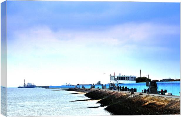 Coastal Whispers: Canvey Island Vista Canvas Print by Andy Evans Photos