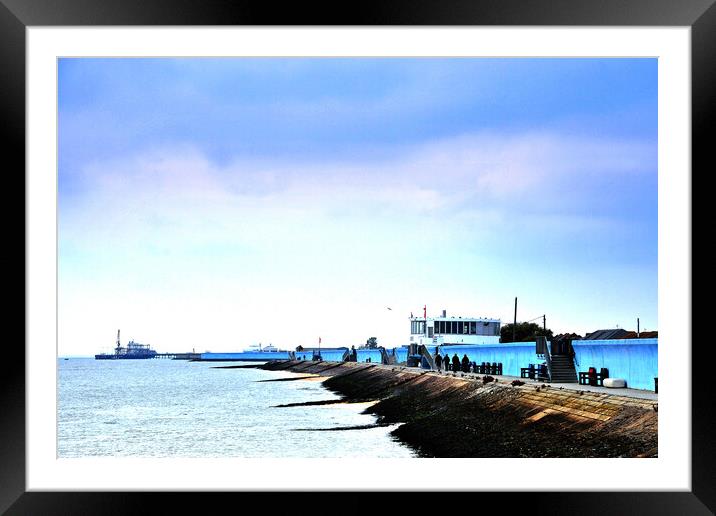 Coastal Whispers: Canvey Island Vista Framed Mounted Print by Andy Evans Photos
