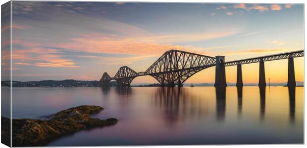 Forth Bridge Sunrise  Canvas Print by Anthony McGeever