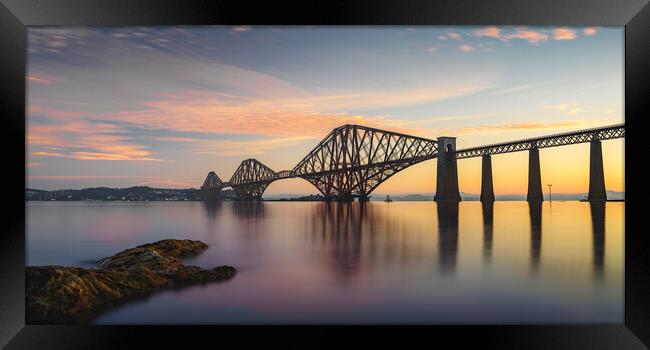 Forth Bridge Sunrise  Framed Print by Anthony McGeever