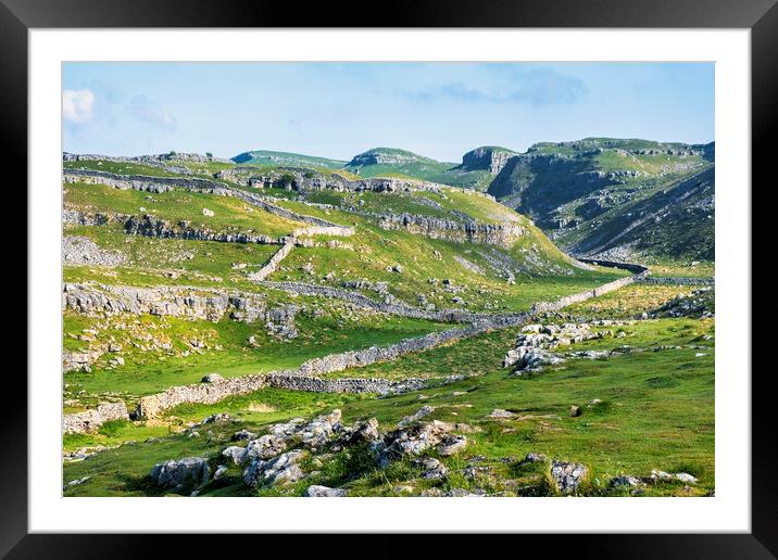 Malham Cove Landscape, Yorkshire Dales Framed Mounted Print by Tim Hill