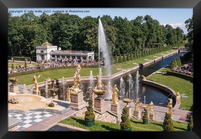 The Fountains Start ! Framed Print by Sally Wallis