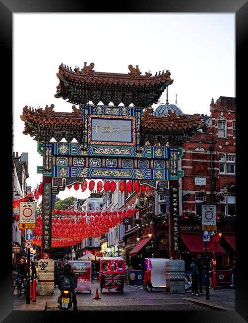 The entrance to China Town Framed Print by Steve Painter
