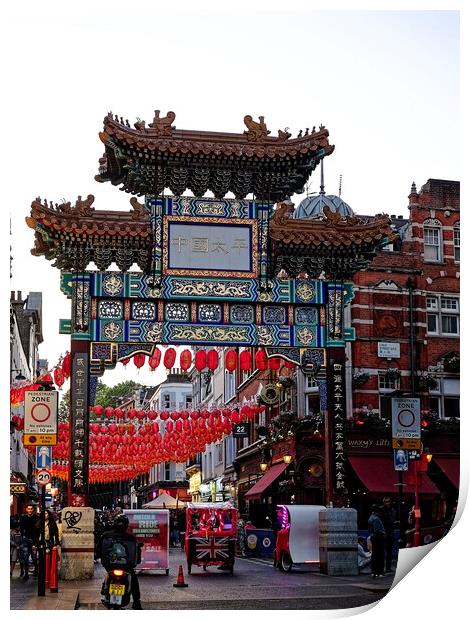 The entrance to China Town Print by Steve Painter