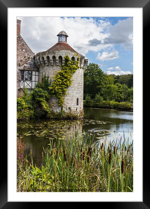 Round tower of Scotney Castle, Framed Mounted Print by Clive Wells