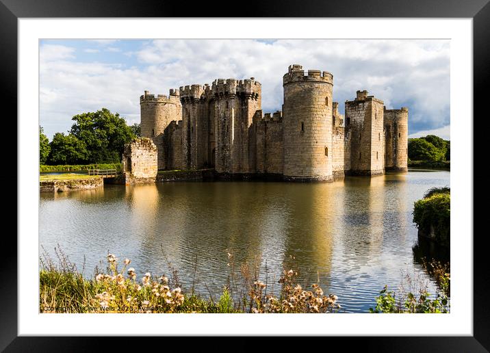 Bodiam Castle with moat Framed Mounted Print by Clive Wells