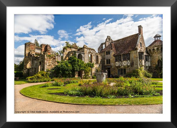 Ruins at Scotney Castle Framed Mounted Print by Clive Wells