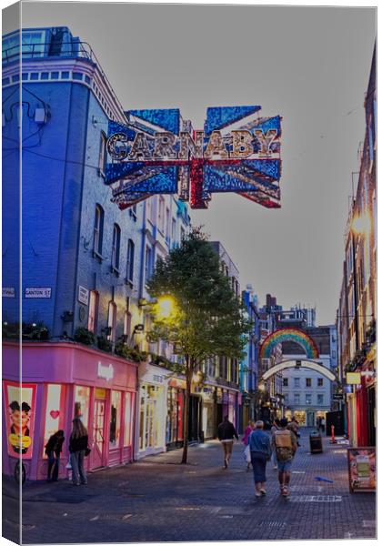 Colourful Carnaby Street Canvas Print by Steve Painter