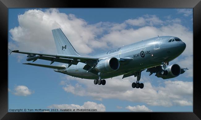 Polaris Skies: RCAF Airbus Landing Framed Print by Tom McPherson