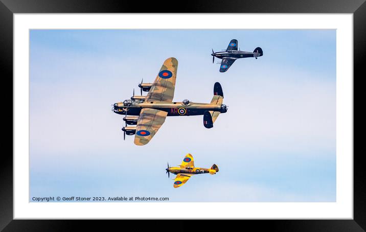 Battle of Britain Memorial Flight Framed Mounted Print by Geoff Stoner