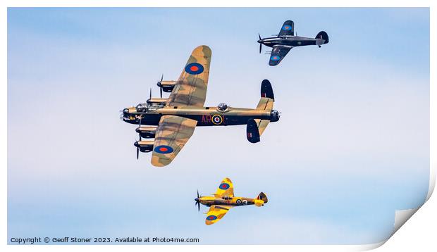 Battle of Britain Memorial Flight Print by Geoff Stoner