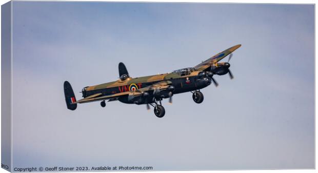 Avro Lancaster Canvas Print by Geoff Stoner