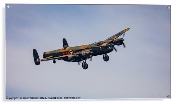 Avro Lancaster Acrylic by Geoff Stoner