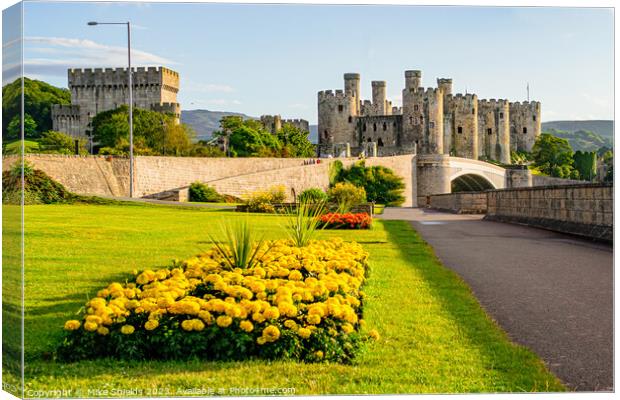 Conwy Castle: A Medieval Marvel in Wales Canvas Print by Mike Shields