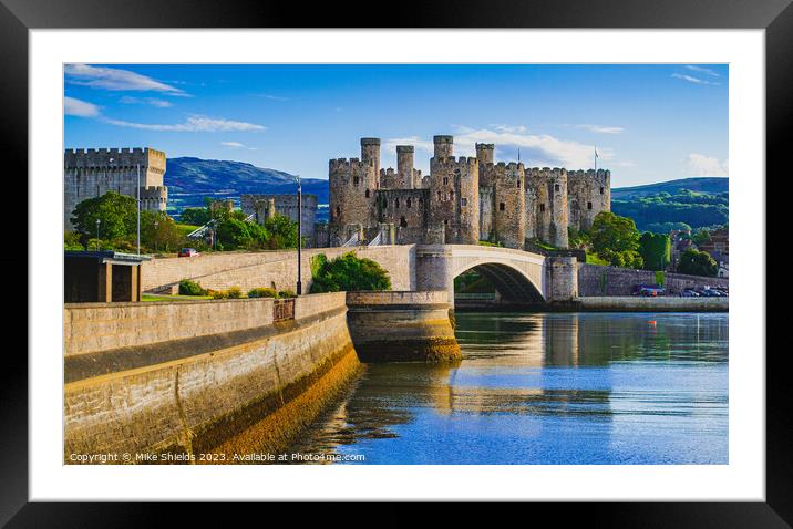 Conwy Castle Framed Mounted Print by Mike Shields