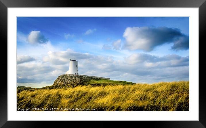 Twr Mawr Lighthouse: A Coastal Beacon Framed Mounted Print by Mike Shields