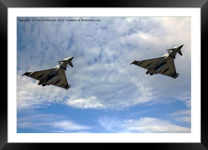 'Eurofighter EF-2000 Typhoons Unleashed' Framed Mounted Print by Tom McPherson