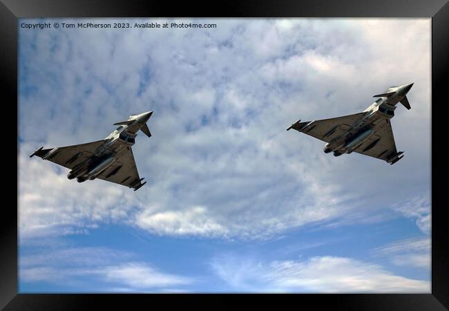'Eurofighter EF-2000 Typhoons Unleashed' Framed Print by Tom McPherson