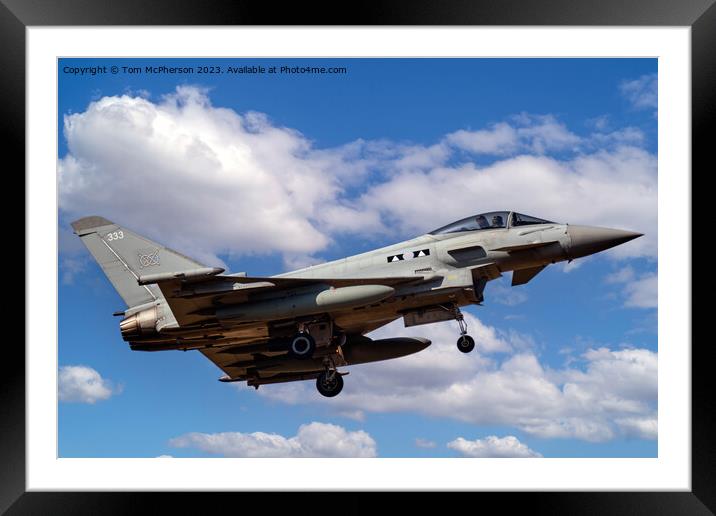 The four-nation Eurofighter Typhoon Framed Mounted Print by Tom McPherson