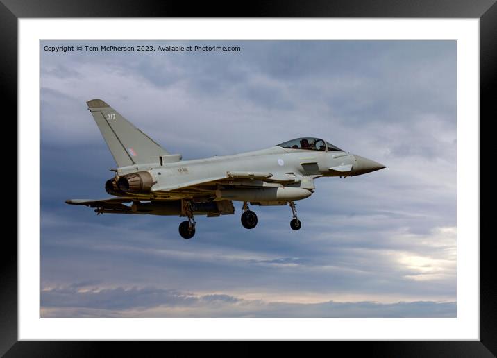 Eurofighter Typhoon FGR.4 in Flight Framed Mounted Print by Tom McPherson