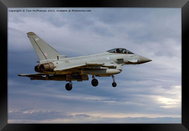 Eurofighter Typhoon FGR.4 in Flight Framed Print by Tom McPherson