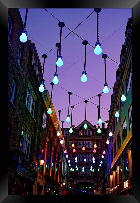 London night lights Framed Print by Steve Painter