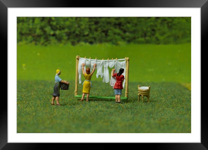 Laundry At The Farm Framed Mounted Print by Steve Purnell