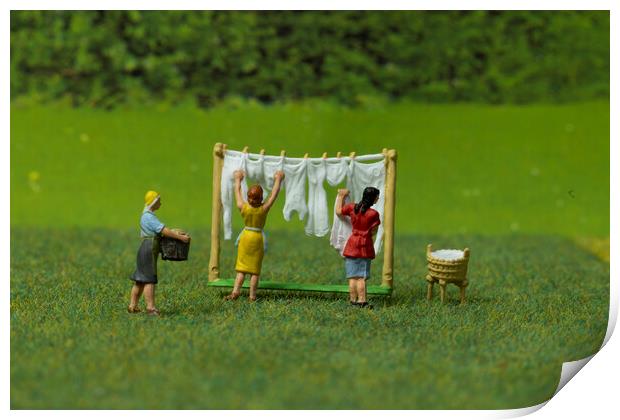 Laundry At The Farm Print by Steve Purnell