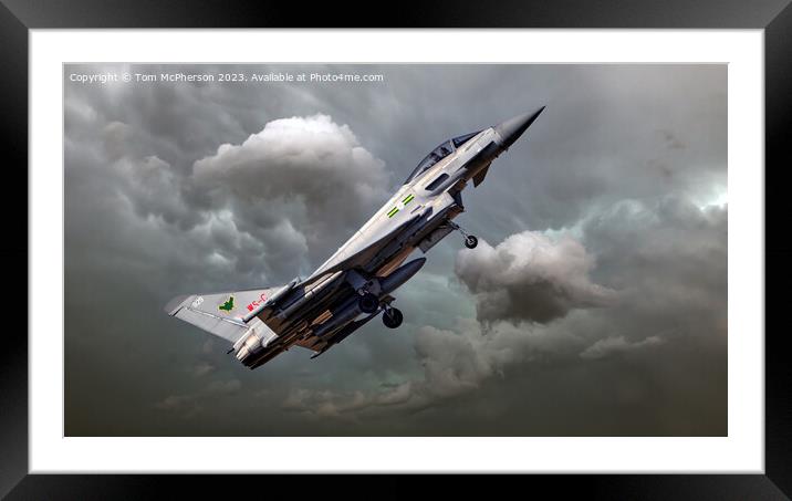 Unleashing the Power of Eurofighter EF-2000 Typhoo Framed Mounted Print by Tom McPherson