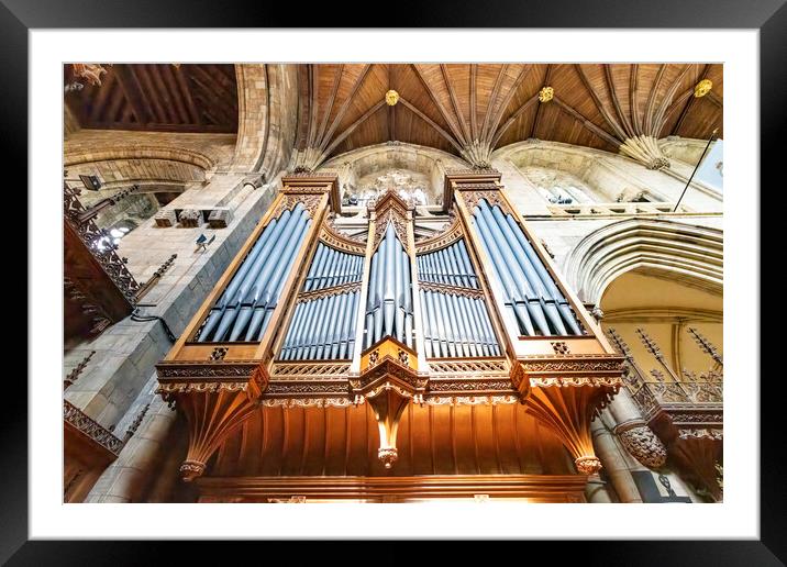 Selby Abbey Organ pipes Framed Mounted Print by Glen Allen
