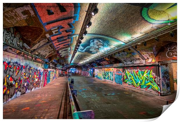 Leake Street, Graffiti Tunnel, Wall Art - London UK Print by Shafiq Khan