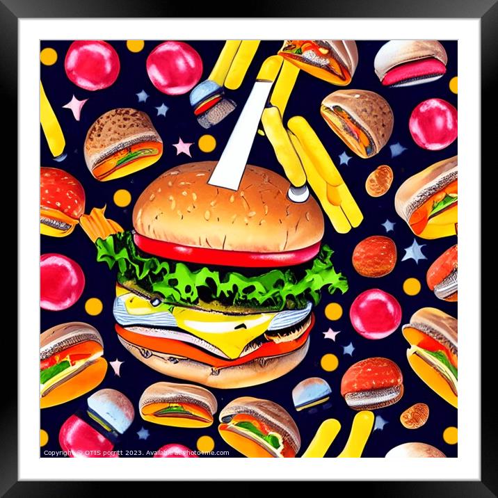 BURGERS 4 Framed Mounted Print by OTIS PORRITT