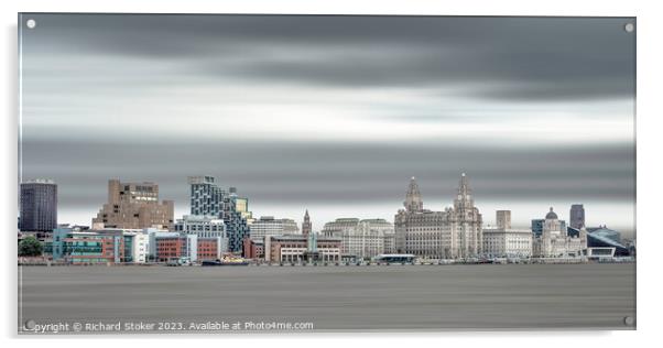Liverpool On Sea Acrylic by Richard Stoker