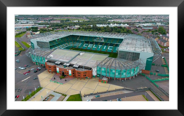Celtic Park Glasgow Framed Mounted Print by Apollo Aerial Photography