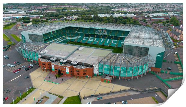 Celtic Park Glasgow Print by Apollo Aerial Photography
