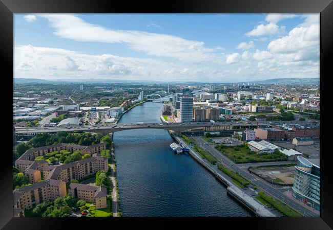View Down The River Clyde Framed Print by Apollo Aerial Photography