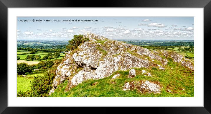View From Brentor Dartmoor Framed Mounted Print by Peter F Hunt