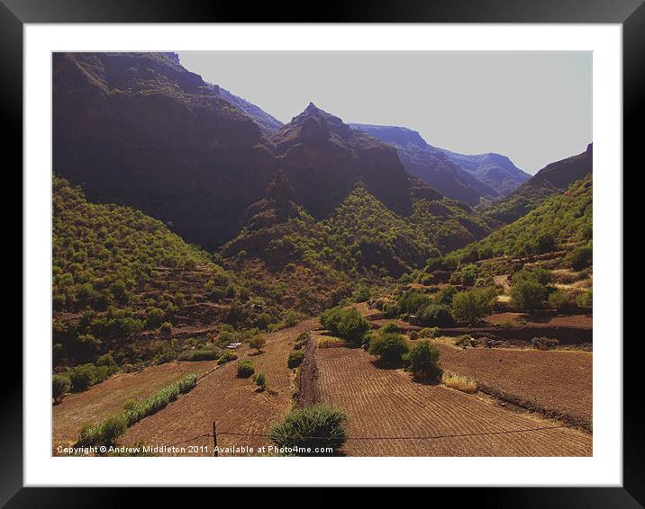 Gran Canaria Framed Mounted Print by Andrew Middleton