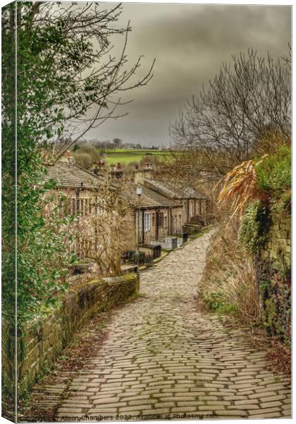 Golcar West Yorkshire  Canvas Print by Alison Chambers