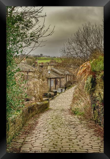 Golcar West Yorkshire  Framed Print by Alison Chambers