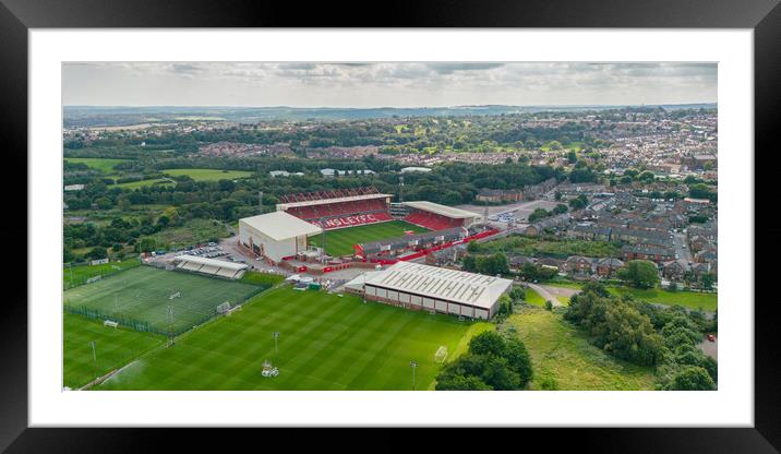 Oakwell Stadium Framed Mounted Print by Apollo Aerial Photography