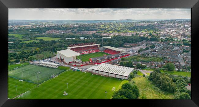 Oakwell Stadium Framed Print by Apollo Aerial Photography
