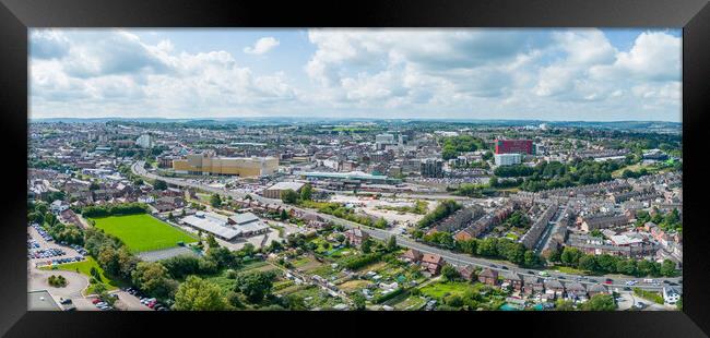 Barnsley Panorama Framed Print by Apollo Aerial Photography