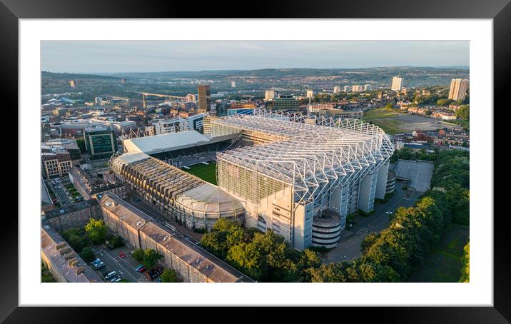 St James Park NUFC Framed Mounted Print by Apollo Aerial Photography