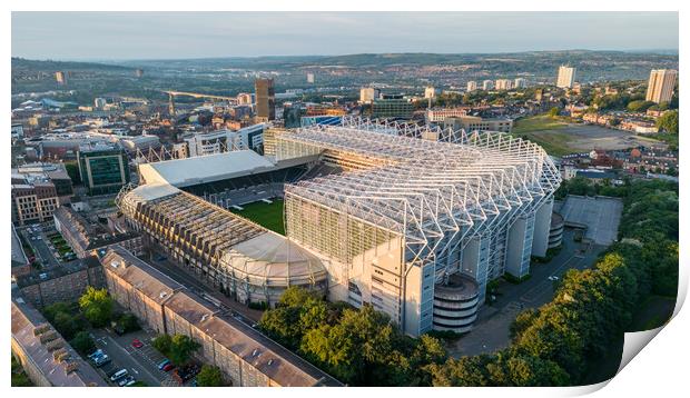 St James Park NUFC Print by Apollo Aerial Photography